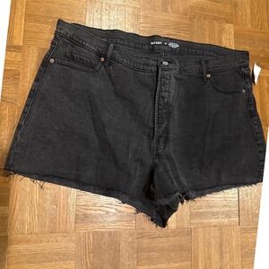 Old Navy Jean‎ denim shorts black size 26  high rise 3"